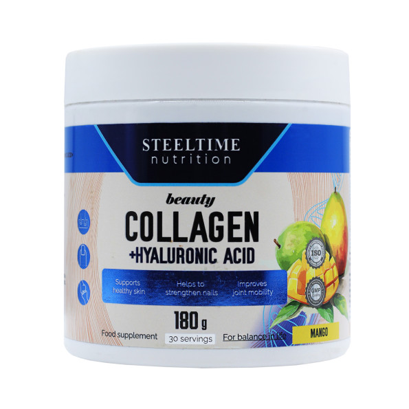Коллаген Steeltime Nutrition Collagen + Hyaluronic acid 30 порций 180 гр