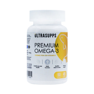 Омега 3 Ultrasupps Premium Omega 1000 мг, EPA 330 мг, DHA 220 мг 90 капсул #1