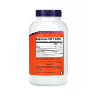 Лецитин Now Foods Sunflower Lecithin 1200 мг 200 капсул #1