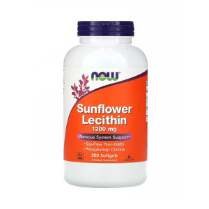 Лецитин Now Foods Sunflower Lecithin 1200 мг 200 капсул