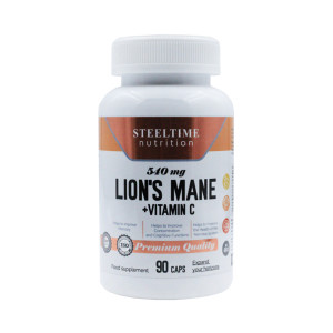 Ежовик гребенчатый Steeltime Nutrition + Vitamin C 540 мг 90 капсул