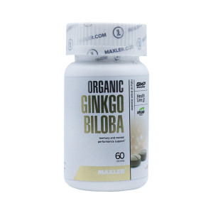 Гинкго билоба Maxler Organic Ginkgo Biloba 60 мг 60 таблеток