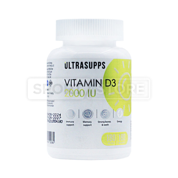 Витамин Д D3 Ultrasupps 2000ME 180 капсул