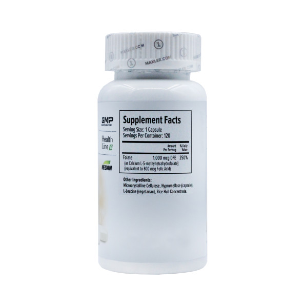 Фолиевая кислота Maxler Bioactive folate 195 мг 120 капсул #2