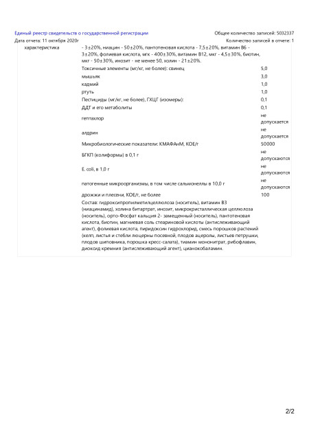 Сертификат B Complex