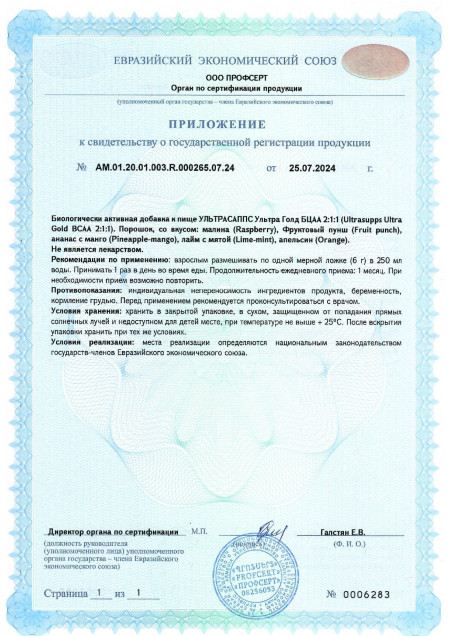 Экспертиза BCAA 2-1-1 Powder