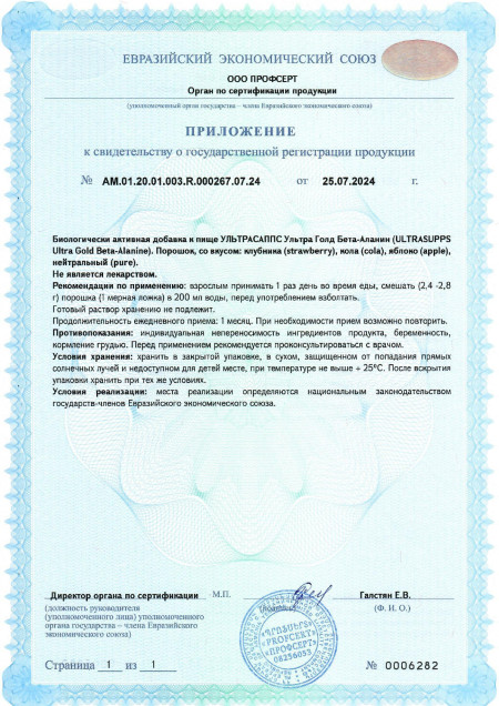 Экспертиза Beta Alanine Powder