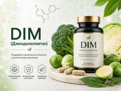 DIM (Дииндолилметан): для чего нужен, как принимать, польза и вред для баланса эстрогенов.