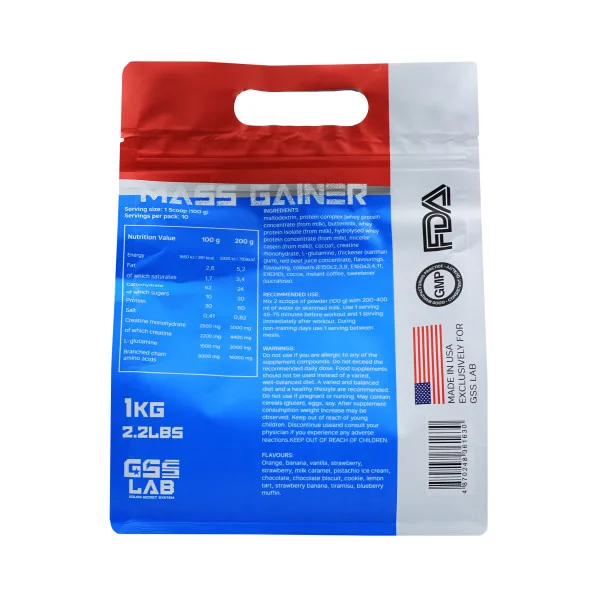 Гейнер высокоуглеводный Gss Lab Mega mass 10 порций 1000 г #2