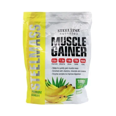 Гейнер высокоуглеводный Steeltime Nutrition Steel Mass 10 порций 1000 г #4