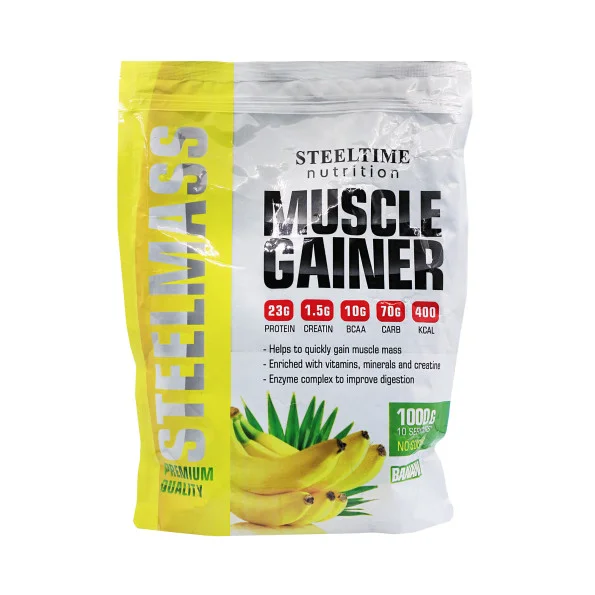 Гейнер высокоуглеводный Steeltime Nutrition Steel Mass 10 порций 1000 г #4
