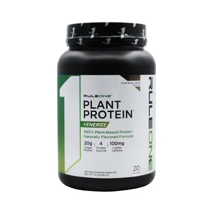 Растительный протеин с кофеином Rule One Plant + Energy 20 порций 630 г
