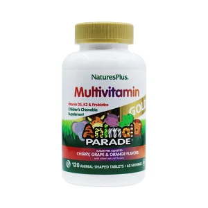 Мультивитамины для детей NaturesPlus Animal parade Gold 120 жевательных таблеток