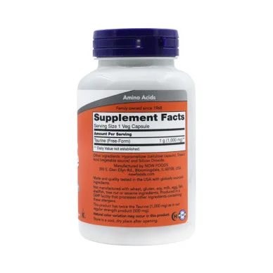 NOW Foods Таурин 1000 мг 100 капсул купить в Алматы цена | Sport Store #2