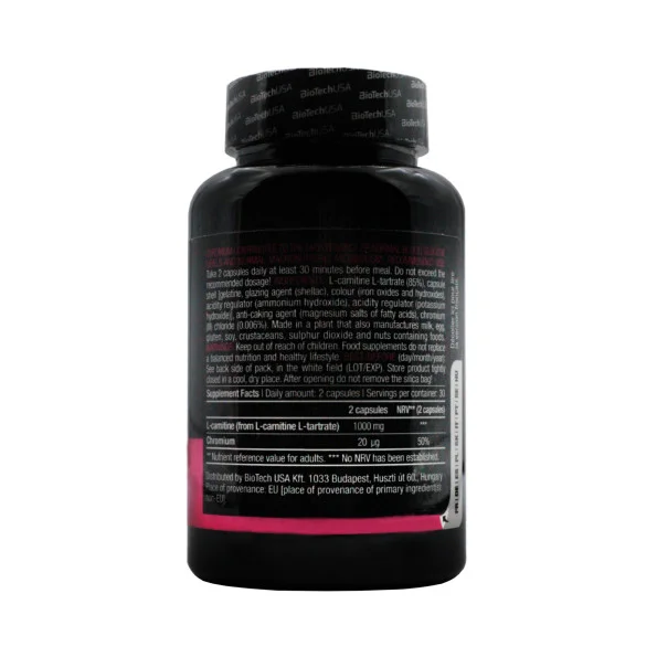 Л-Карнитин с хромом BioTech USA 1000 мг 60 капсул #2