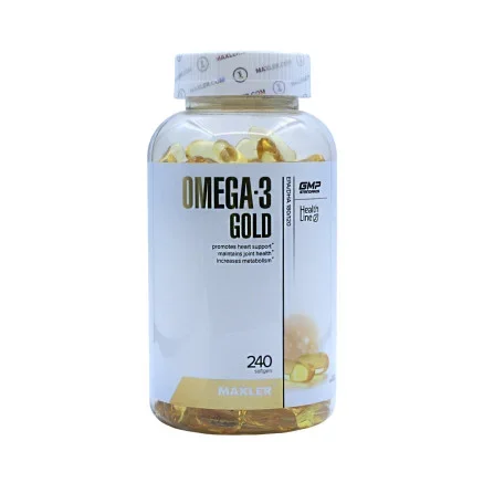 Омега 3 Maxler Gold 330 мг, EPA 180 мг, DHA 120 мг 240 капсул