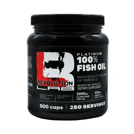 Омега 3 Revolution Lab 1000 мг, EPA 180 мг, DHA 120 мг 500 штук