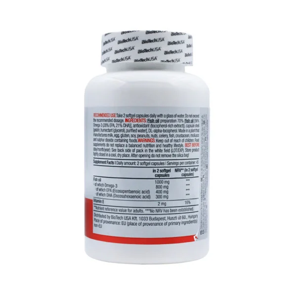 Омега 3 BioTech USA 800 мг, EPA 400 мг, DHA 300 мг 90 капсул #2