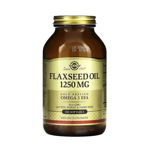 Льняное масло Solgar 1250 мг 100 капсул #1