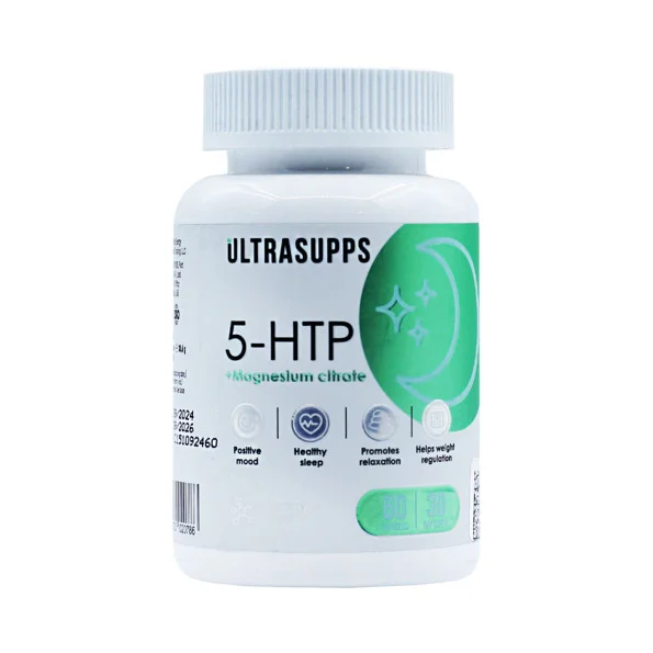 5-HTP+Магний цитрат Ultrasupps 120 мг 60 капсул #1