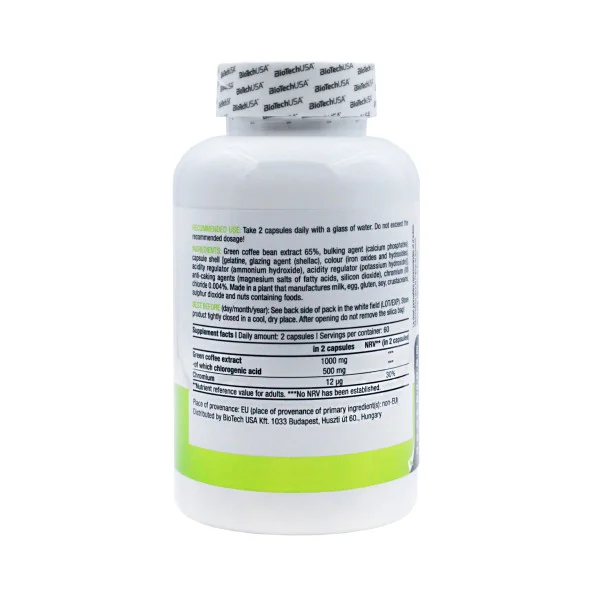 Зелёный кофе BioTech USA 500 мг 120 капсул #2