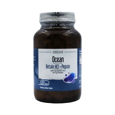 Бетаин HCl с Пепсином Orzax Ocean 654 мг 120 таблеток #1