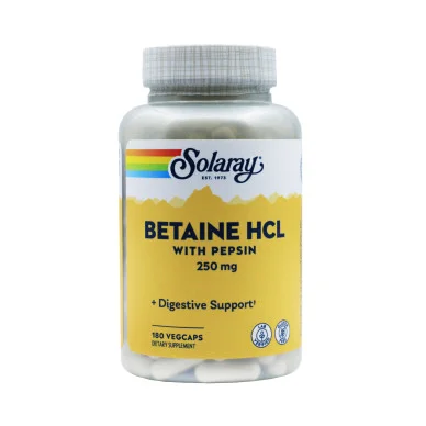 Бетаин HCl с пепсином Solaray 250 мг 180 капсул #1