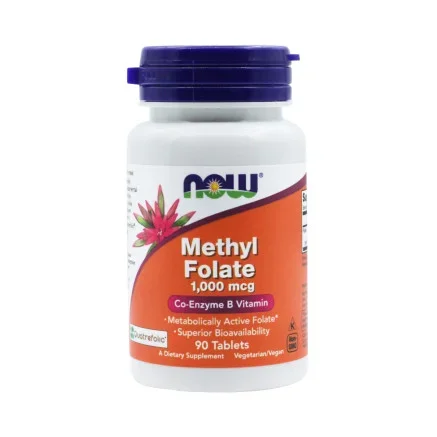 Фолиевая кислота Now Foods Метилфолат 1000 мкг 90 таблеток 
