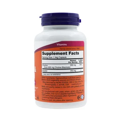 Холин и инозитол Now Foods 250/250 мг 100 капсул #2