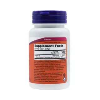 Витамин А Now Foods 7500 мкг 100 капсул #1