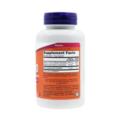 Витамин C Now Foods C-500 аскорбат 100 капсул #2