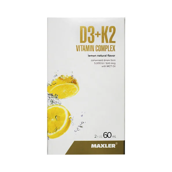 Витамин Д3+К2 Maxler 5000 ед 120 порций 60 мл #1