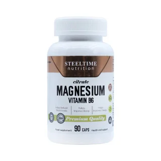 Магний цитрат B6 Steeltime Nutrition 125 мг 90 капсул #1