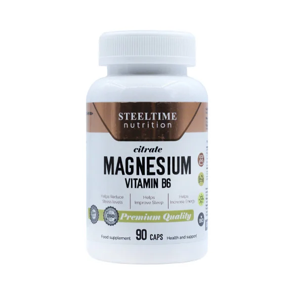 Магний цитрат B6 Steeltime Nutrition 125 мг 90 капсул #1