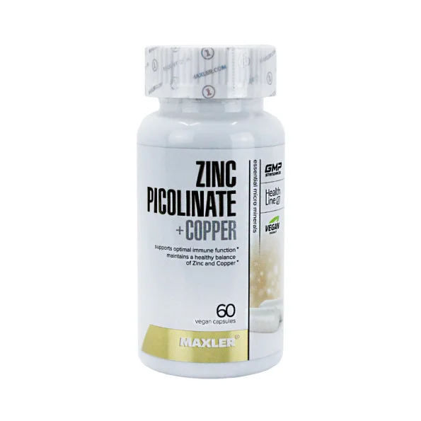 Цинк пиколинат+медь Maxler 25 мг 60 капсул #1