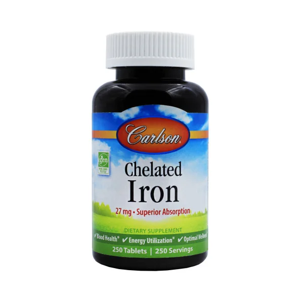 Железо хелат Carlson 27 мг 250 таблеток #1